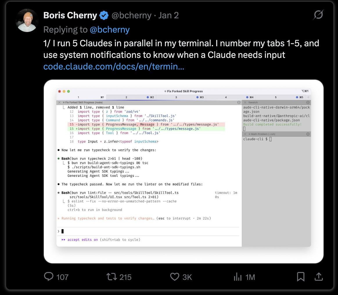 Boris on Parallel Terminals